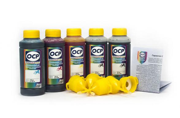 Фото Чернила OCP для HP Photosmart C309h изображение Чернила OCP для HP Photosmart C309h (BKP249, BK/C/M/Y143) картридж 178 (5x100ml)