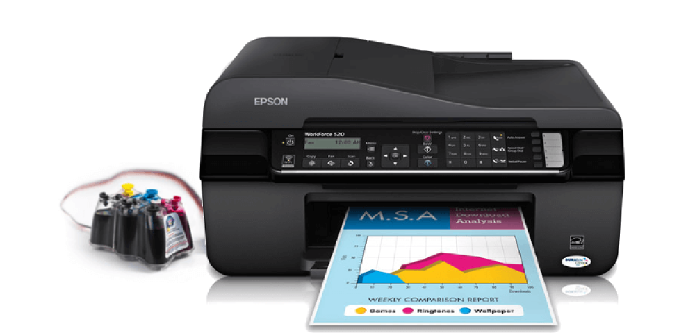 Фото EPSON WorkForce 520 Refurbished с СНПЧ - изображение 1