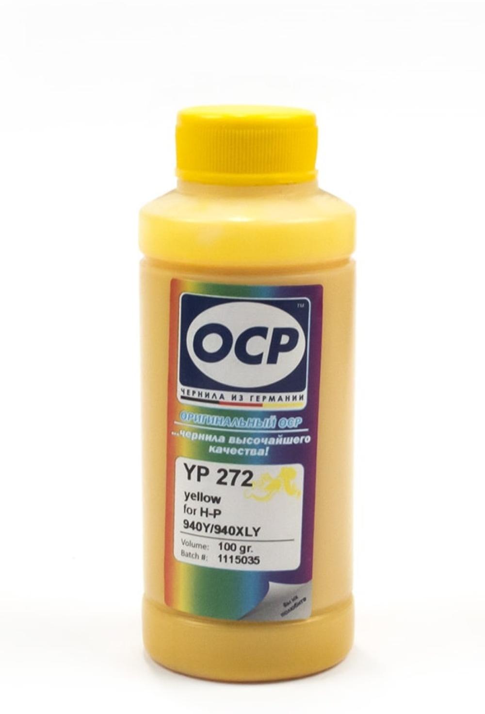изображение Пигментные чернила OCP для HP Officejet Pro (YP272) картридж 940, Yellow 100мл