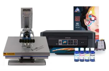 Планшетный термопресс INKSYSTEM P-3838+ 38*38 см и МФУ Epson XP-352 с набором для сублимационной печати