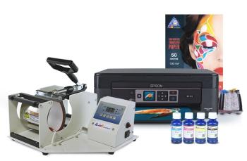 Термопресс INKSYSTEM M-01 для кружек и МФУ Epson XP-352 с набором для сублимационной печати