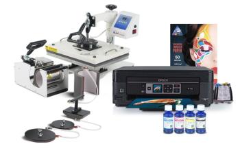 Многофункциональный термопресс INKSYSTEM C-06-2938 6 в 1 и МФУ Epson XP-352 с набором для сублимационной печати