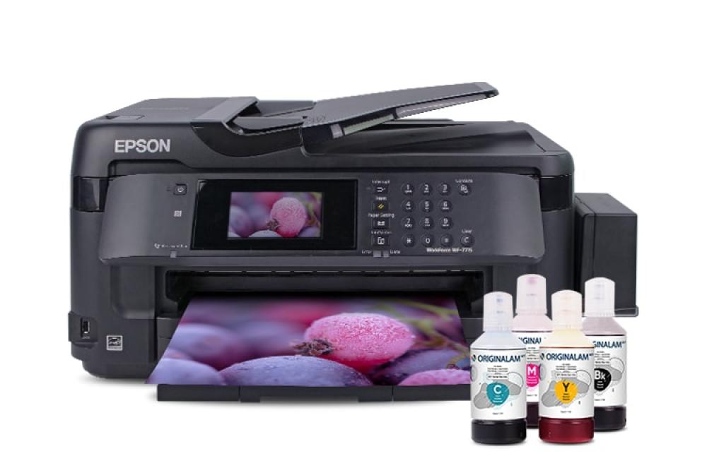 изображение МФУ Epson WorkForce WF-7715DWF с БСНПЧ и чернилами ORIGINALAM.NET 350мл - изображение 1