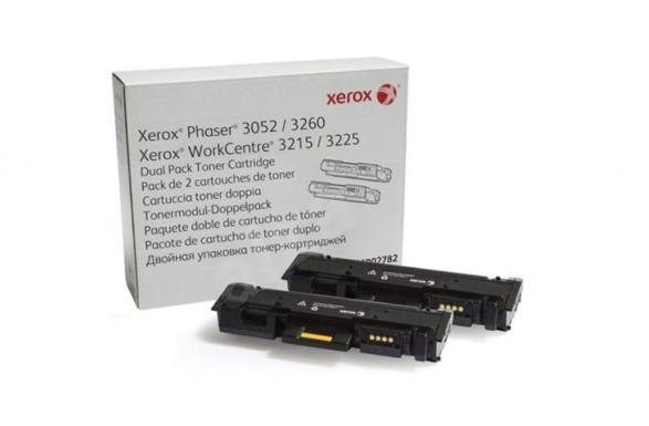 изображение Тонер-картридж Xerox Phaser 3052/3260, Xerox WorkCentre 3215/3225 (2*3K стр.), черный