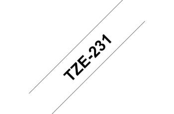 Brother TZe231 - стандартная ламинированная лента, черный на белом, 12 мм х 8 м