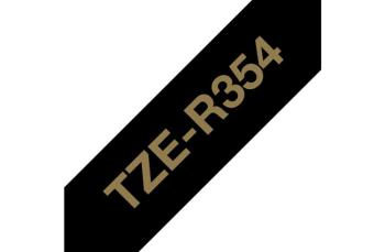 Brother TZeR354 - тканевая лента, золотой на черном, 24 мм х 4 м