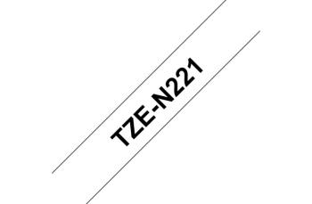 Brother TZeN221 - неламинированная лента, черный на белом, 9 мм х 8 м