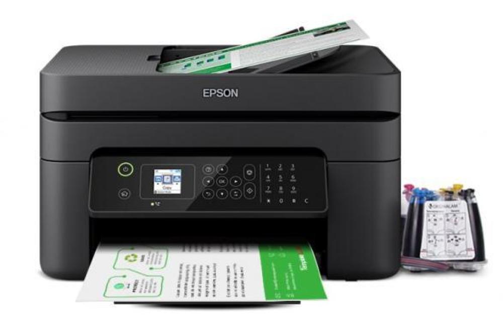изображение МФУ Epson Workforce WF-2850 с СНПЧ и чернилами (Уценка) - изображение 1