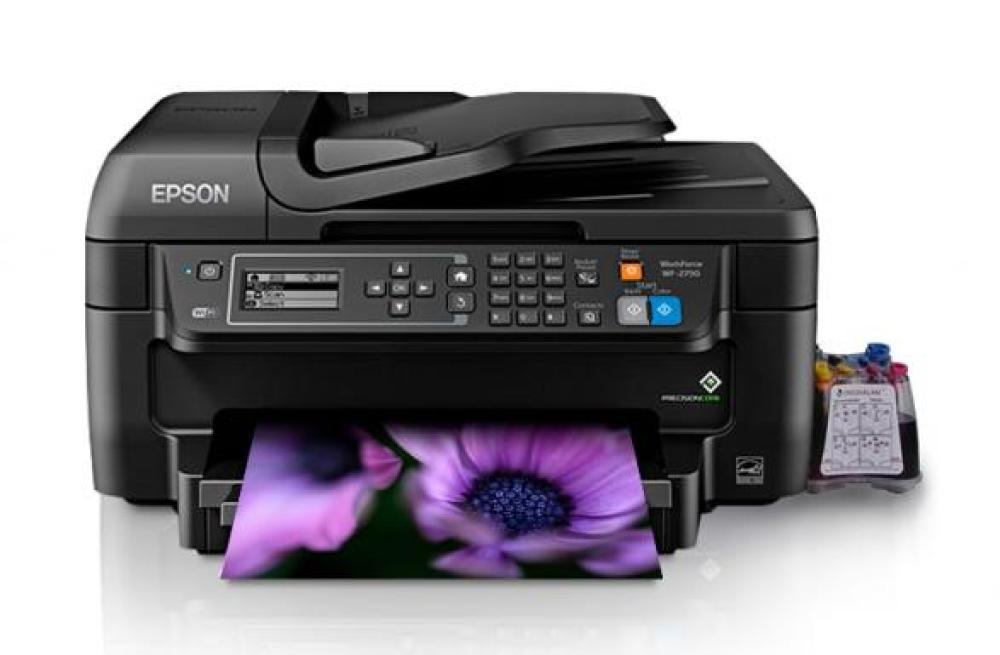 изображение МФУ Epson Workforce WF-2750 с СНПЧ и чернилами (Уценка) - изображение 1