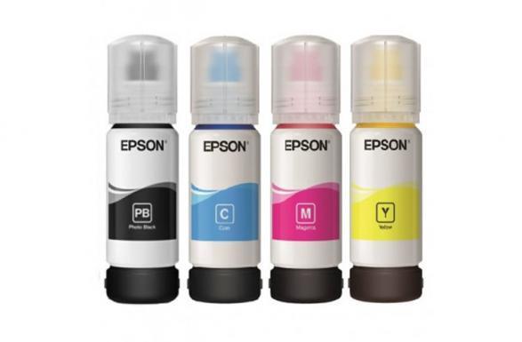 изображение Оригинальные чернила для Epson L3256 (65мл, Black - 103 KEY, Cyan, Magenta, Yellow - 004 KEY)