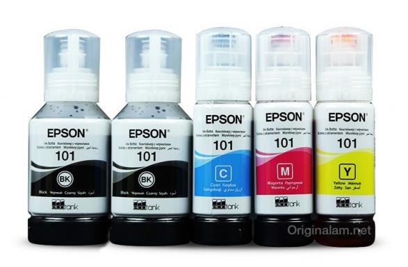 изображение Оригинальные чернила для Epson L6276 (3 цветных по 70мл + 2 черных пигмент 127 мл)