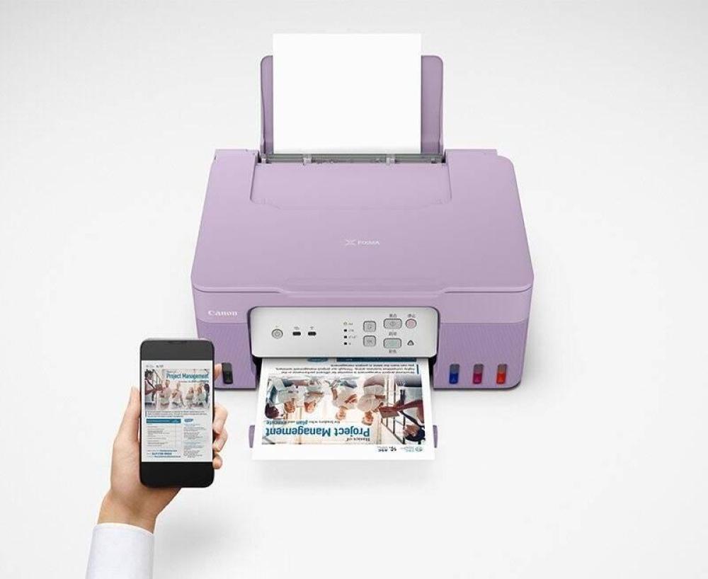 изображение МФУ Canon PIXMA G3430 Purple с оригинальной СНПЧ и чернилами (черный - 70мл, цветные - 40 мл) - изображение 3