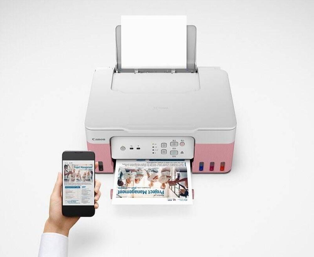 изображение МФУ Canon PIXMA G3430 Pink с оригинальной СНПЧ и чернилами (черный - 70мл, цветные - 40 мл) - изображение 3