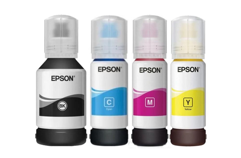 изображение Оригинальные чернила для Epson L6580 (3 цветных по 70мл + 1 черный 127 мл)