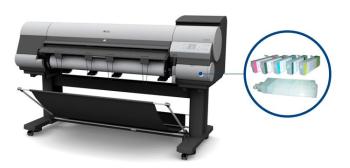 Плоттер Canon imagePROGRAF iPF810 с ПЗК и чернилами