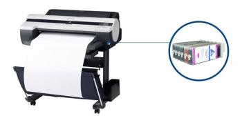 Плоттер Canon imagePROGRAF iPF610 с ПЗК и чернилами