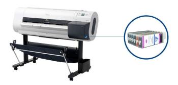 Плоттер Canon imagePROGRAF IPF700 с ПЗК и чернилами