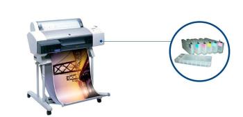 Плоттер Epson Stylus Pro 7000 с ПЗК и чернилами