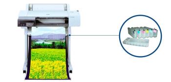 Плоттер Epson Stylus Pro 7500 с ПЗК и чернилами