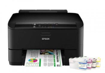 Цветной принтер Epson WorkForce Pro WP-4025DW с ПЗК и чернилами