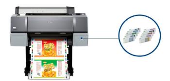 Плоттер Epson Stylus Pro 7900 с ПЗК и чернилами