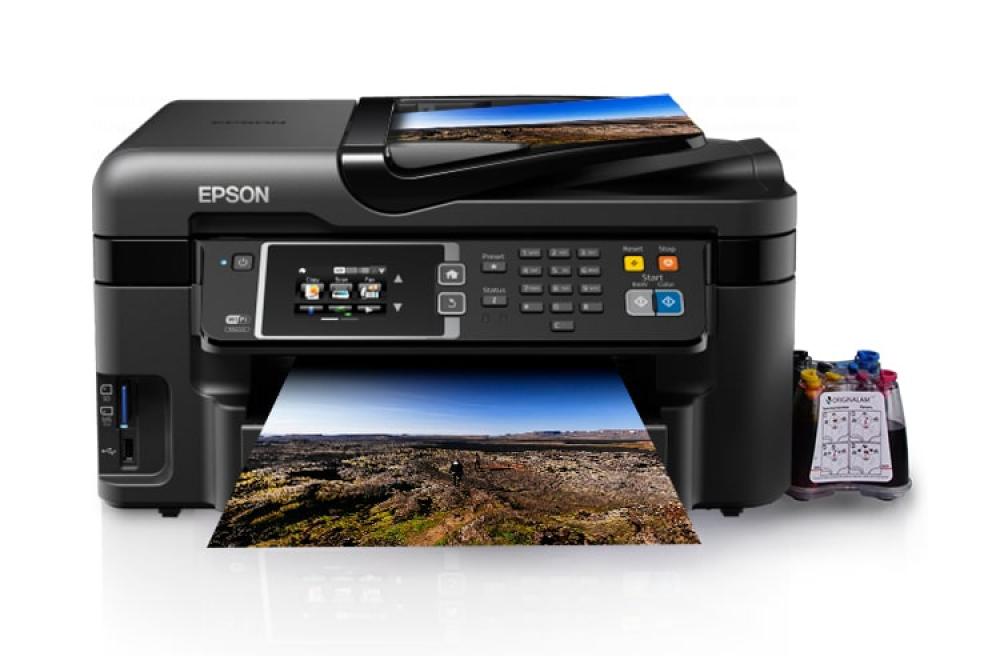 изображение МФУ Epson Workforce WF-3620 с СНПЧ и чернилами - изображение 1