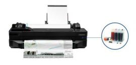 Плоттер HP Designjet T120 с СНПЧ и чернилами